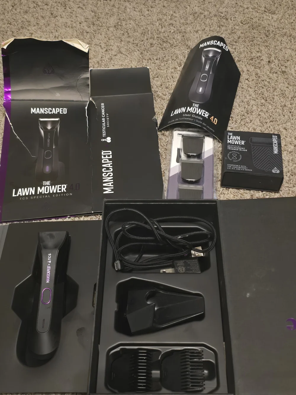 Manscaped The Lawn Mower 4.0 Electric Trimmer - Black with Purple Accents